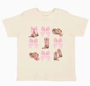 Sweet Wink - Coquette Cowgirl Short Sleeve T-Shirt - Natural