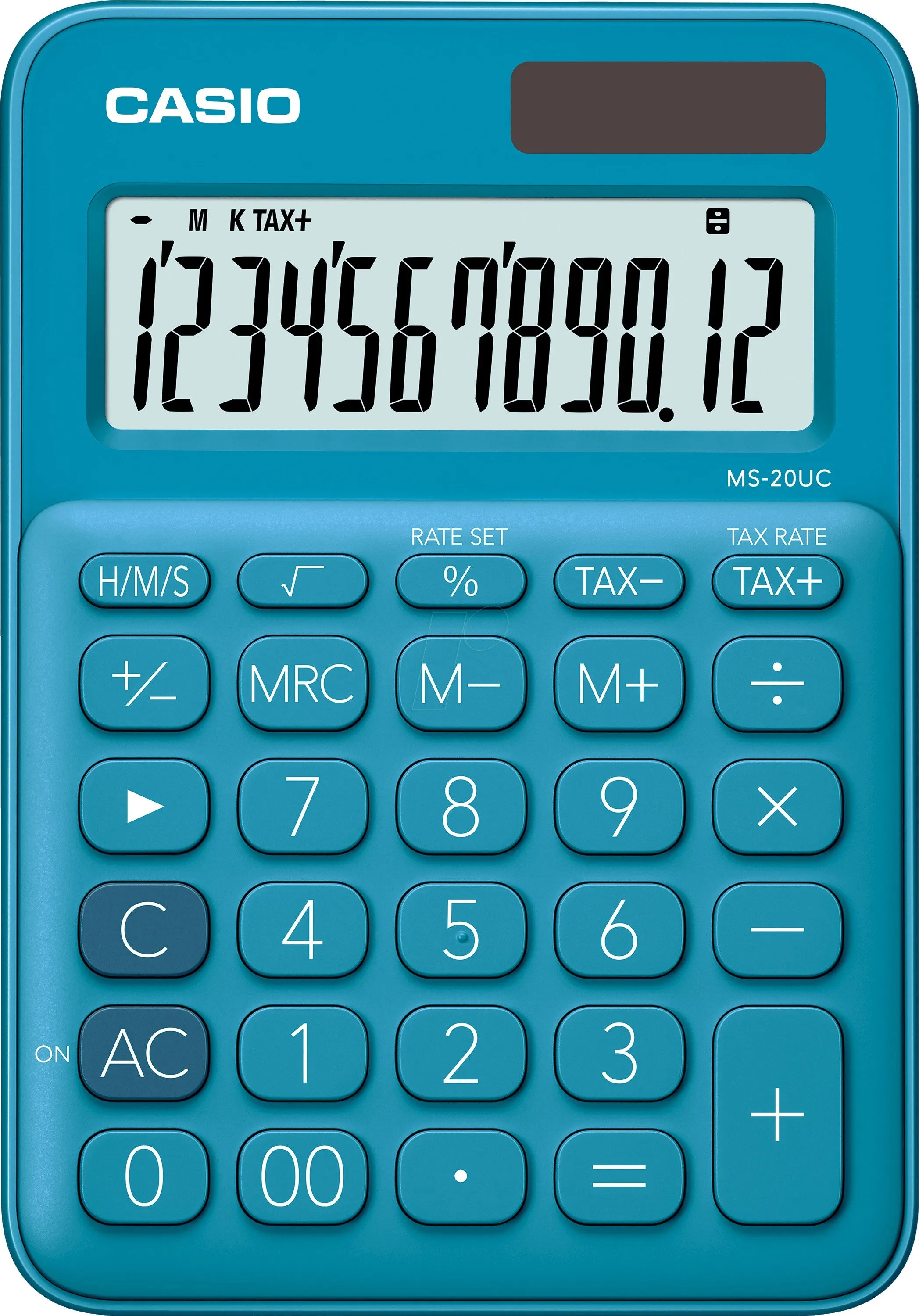 Számológép asztali CASIO MS-20UC/BU 12dig kék