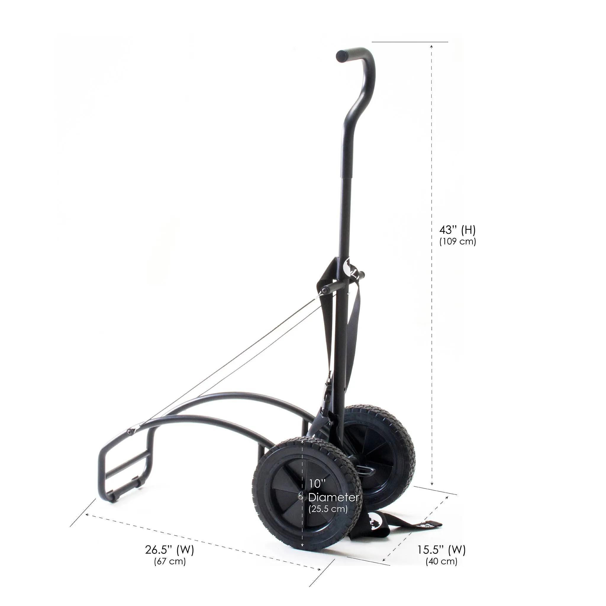 Table Trolley - EarthLite Traveler Cart - Black - Foldable