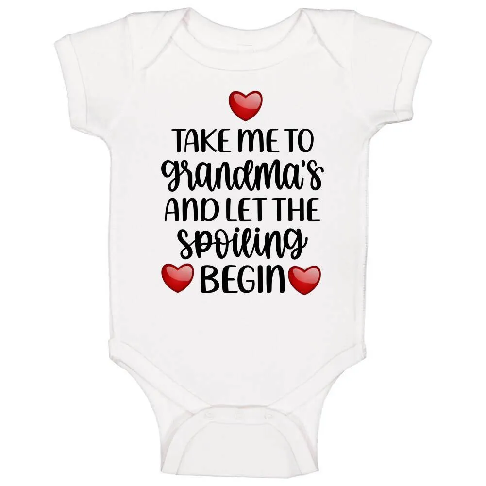 Take Me To Grandma's - Blue, Pink or White - Baby Bodysuit!