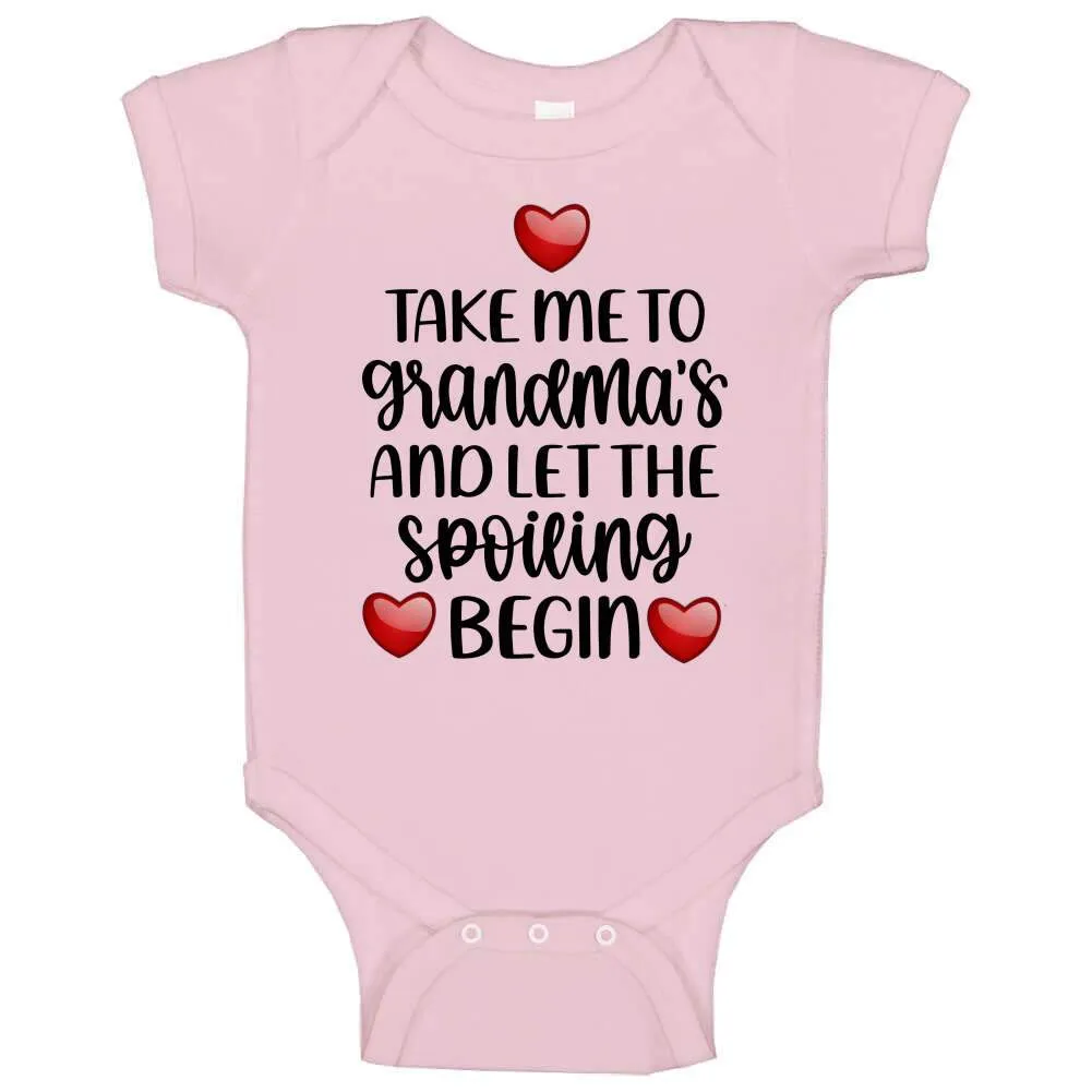 Take Me To Grandma's - Blue, Pink or White - Baby Bodysuit!