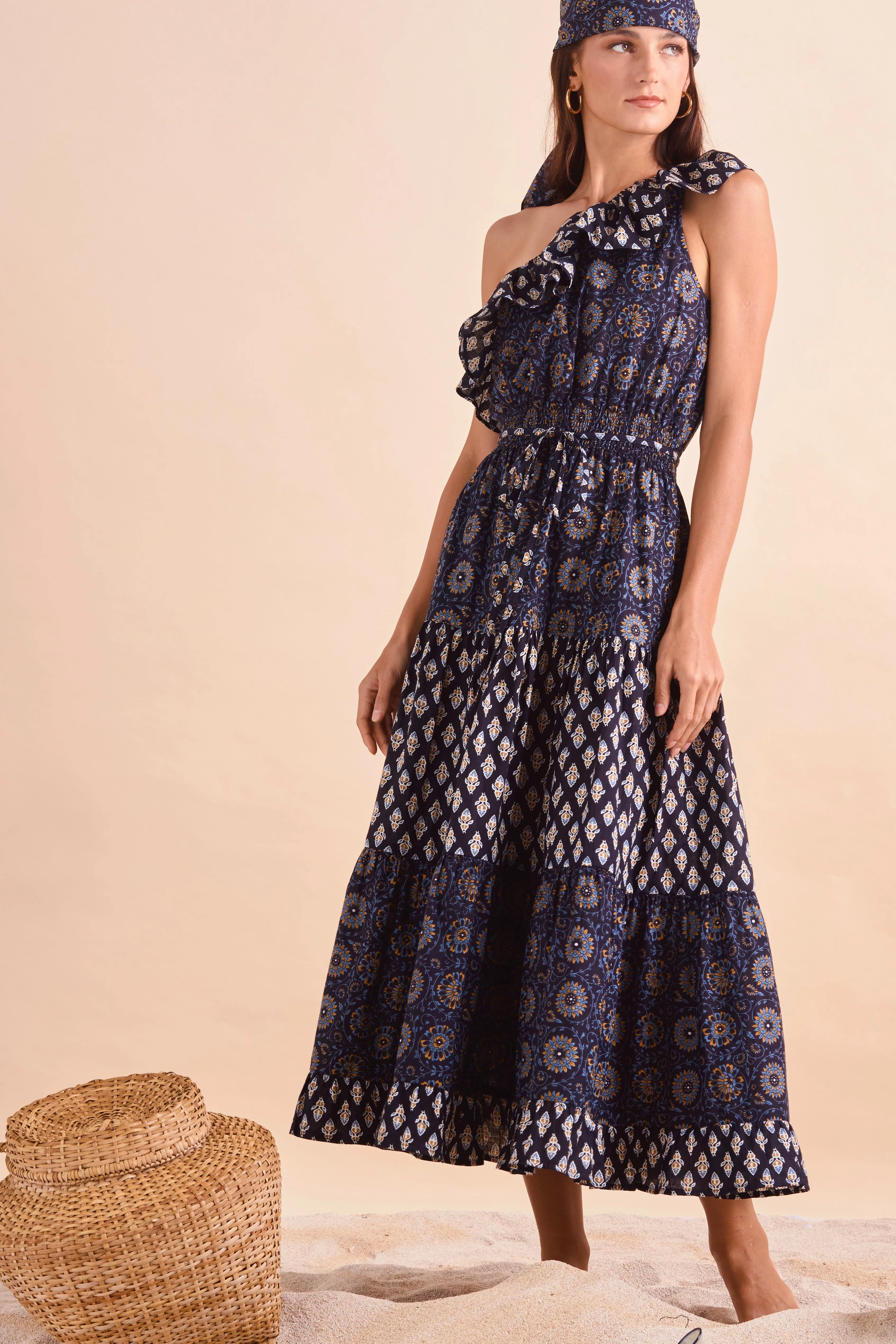 Tanya Dress, Navy Floral
