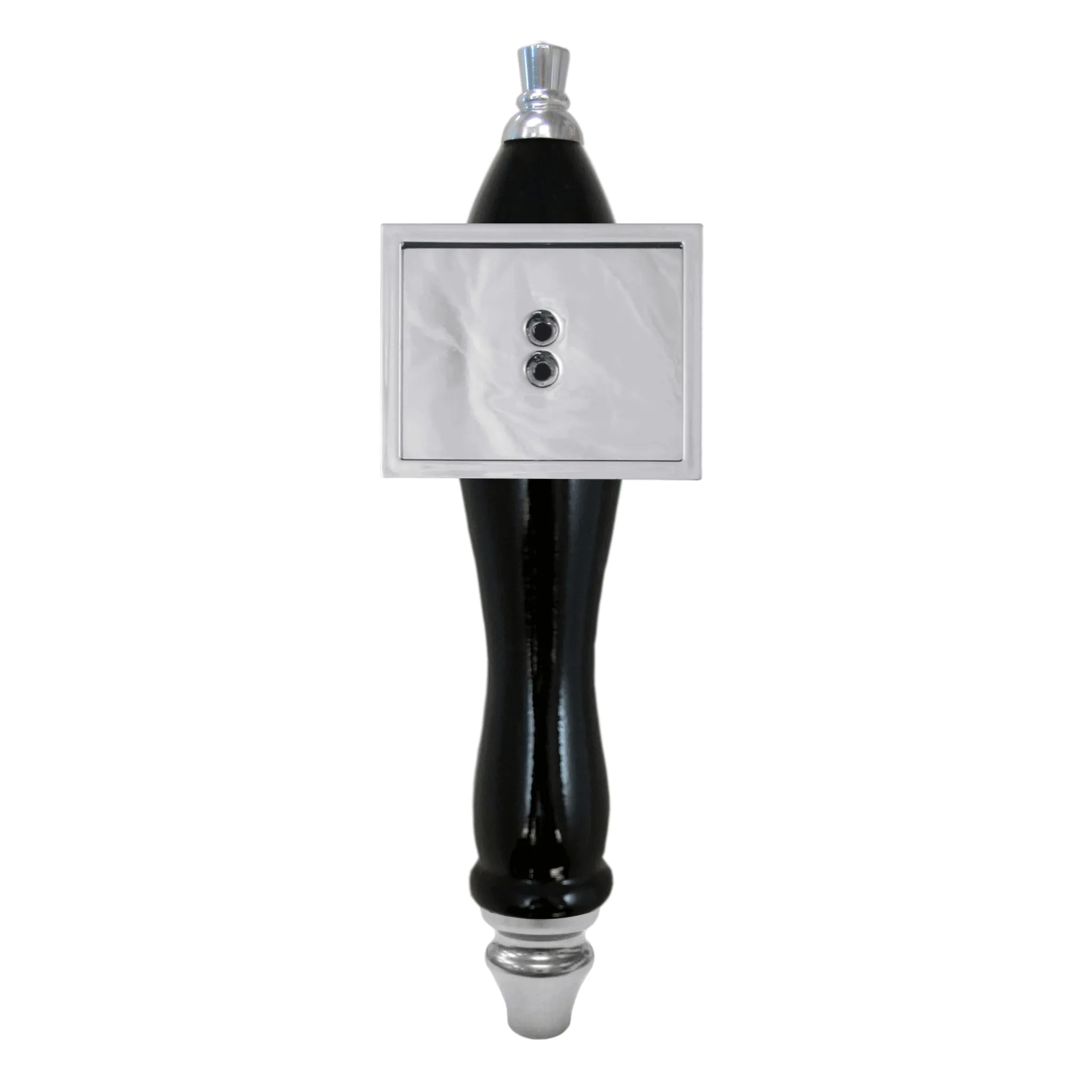 Tap Handle, Wood, Pub-Style with Shield, Black