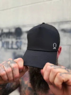 TDC SYMBOL BLACK CURVED BILL BLACK HAT