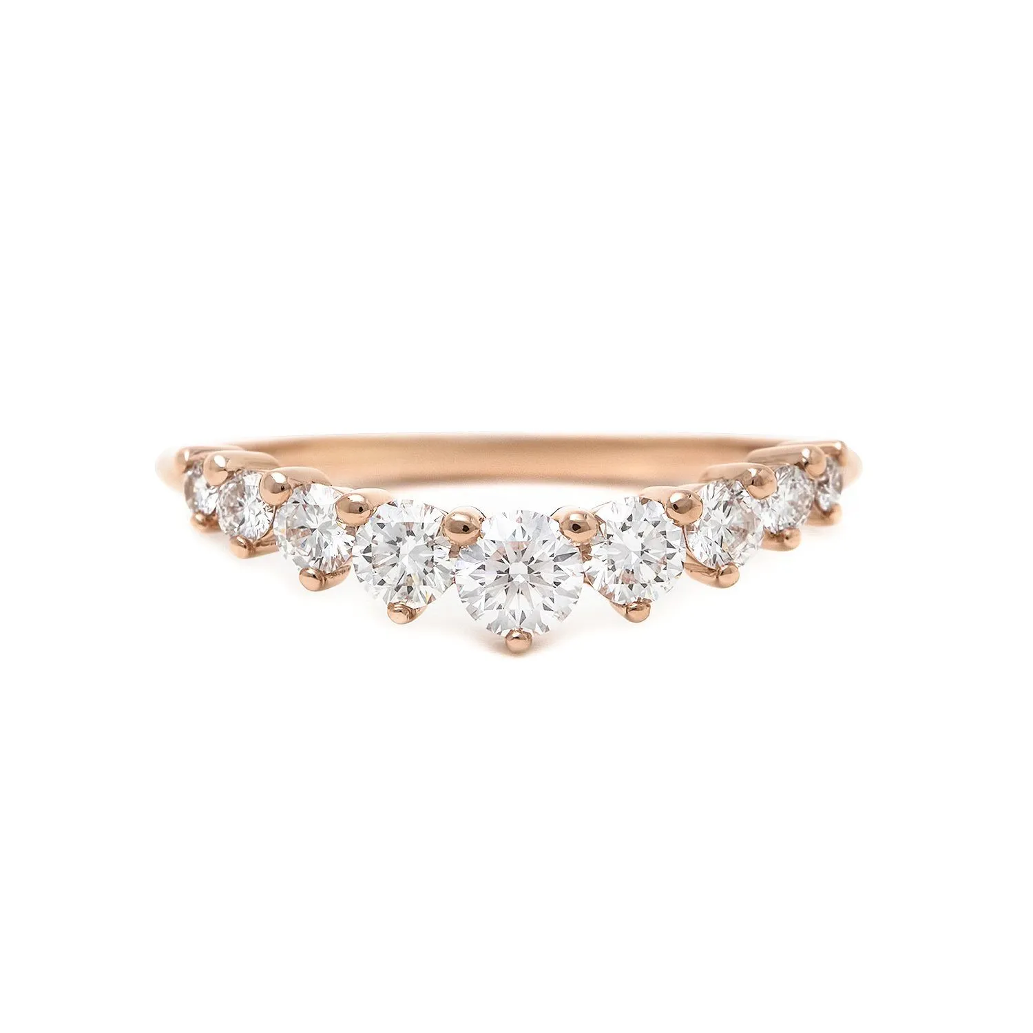 Tess Band | Diamond Curved Wedding Band