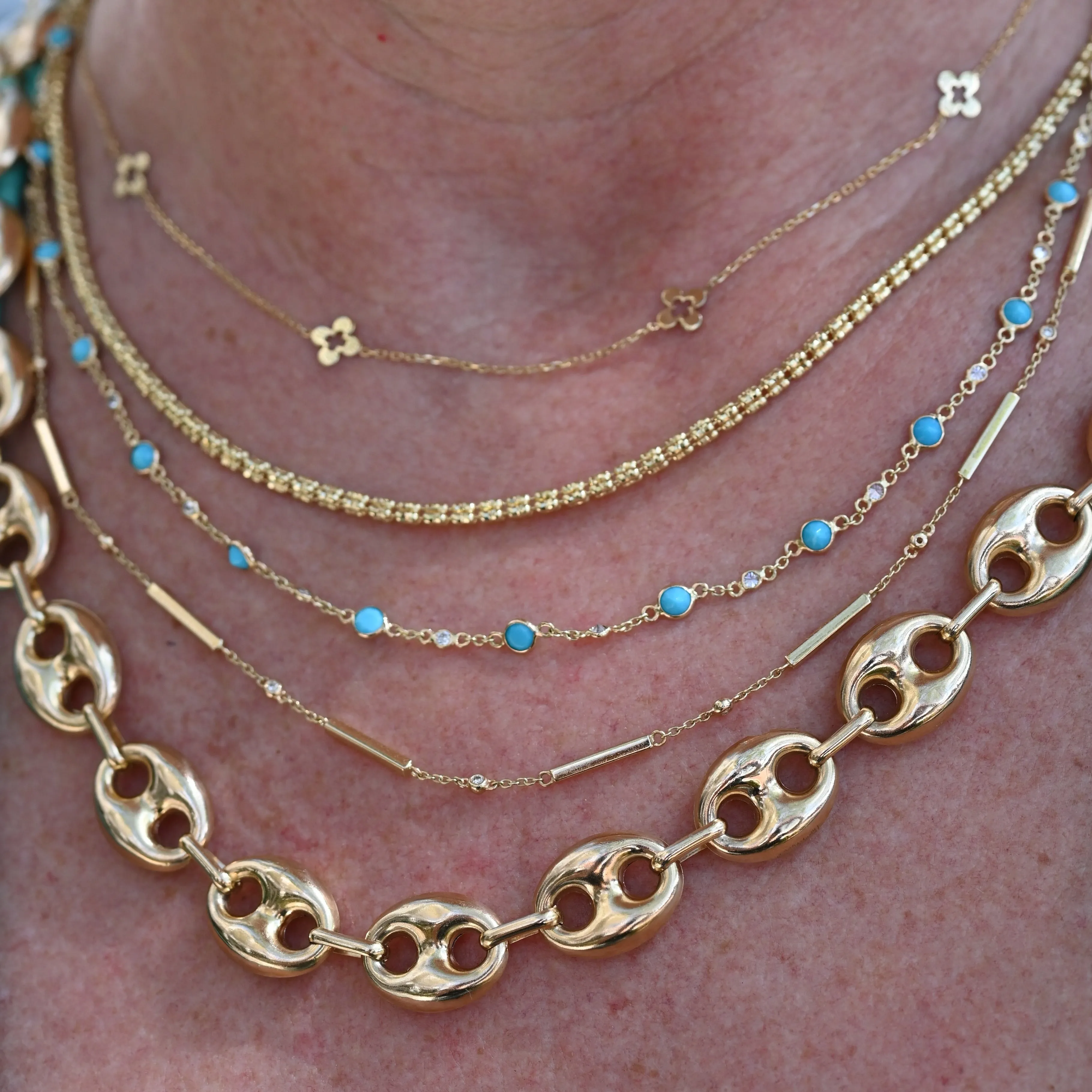 Textured Ice Chain - 14K/Yellow Gold