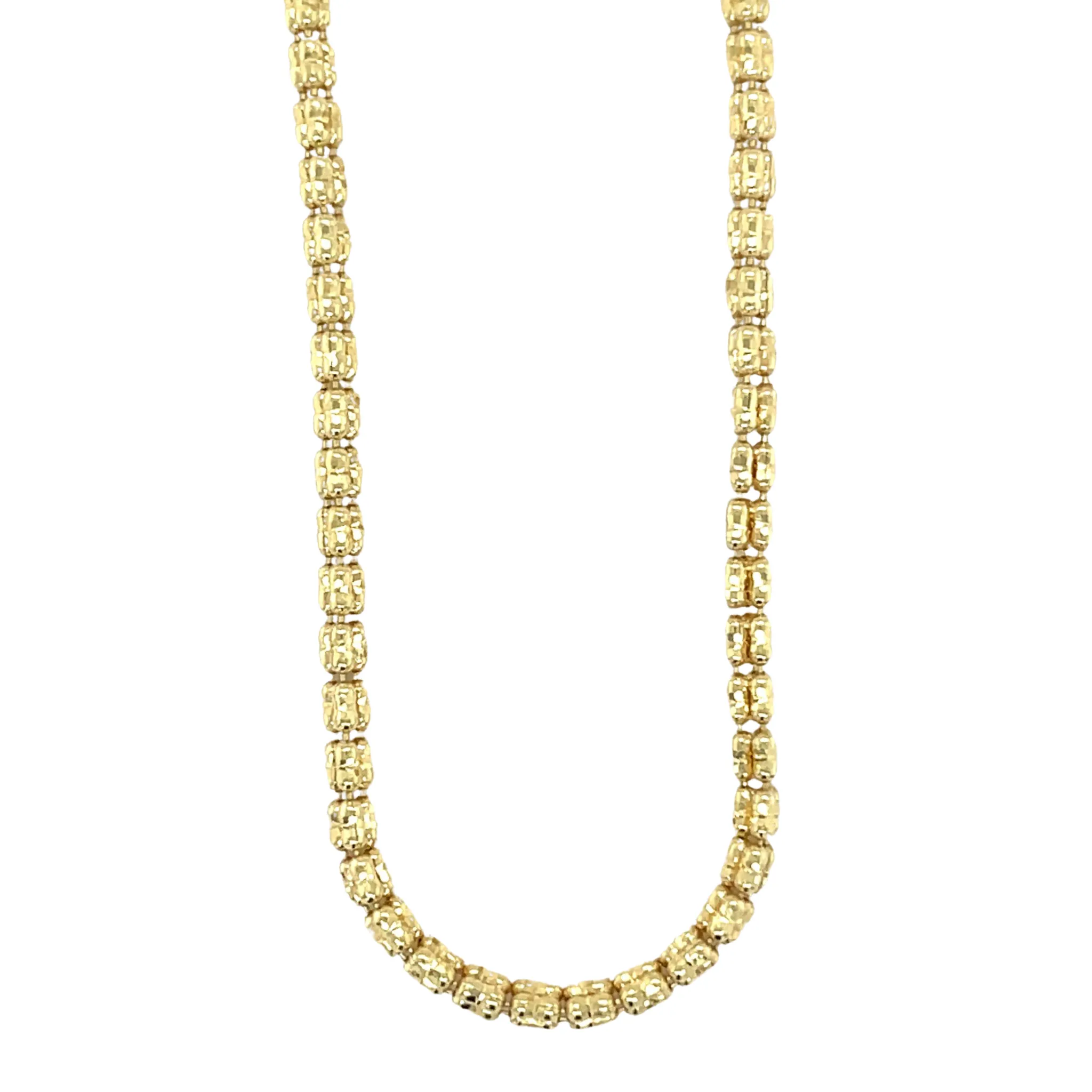 Textured Ice Chain - 14K/Yellow Gold