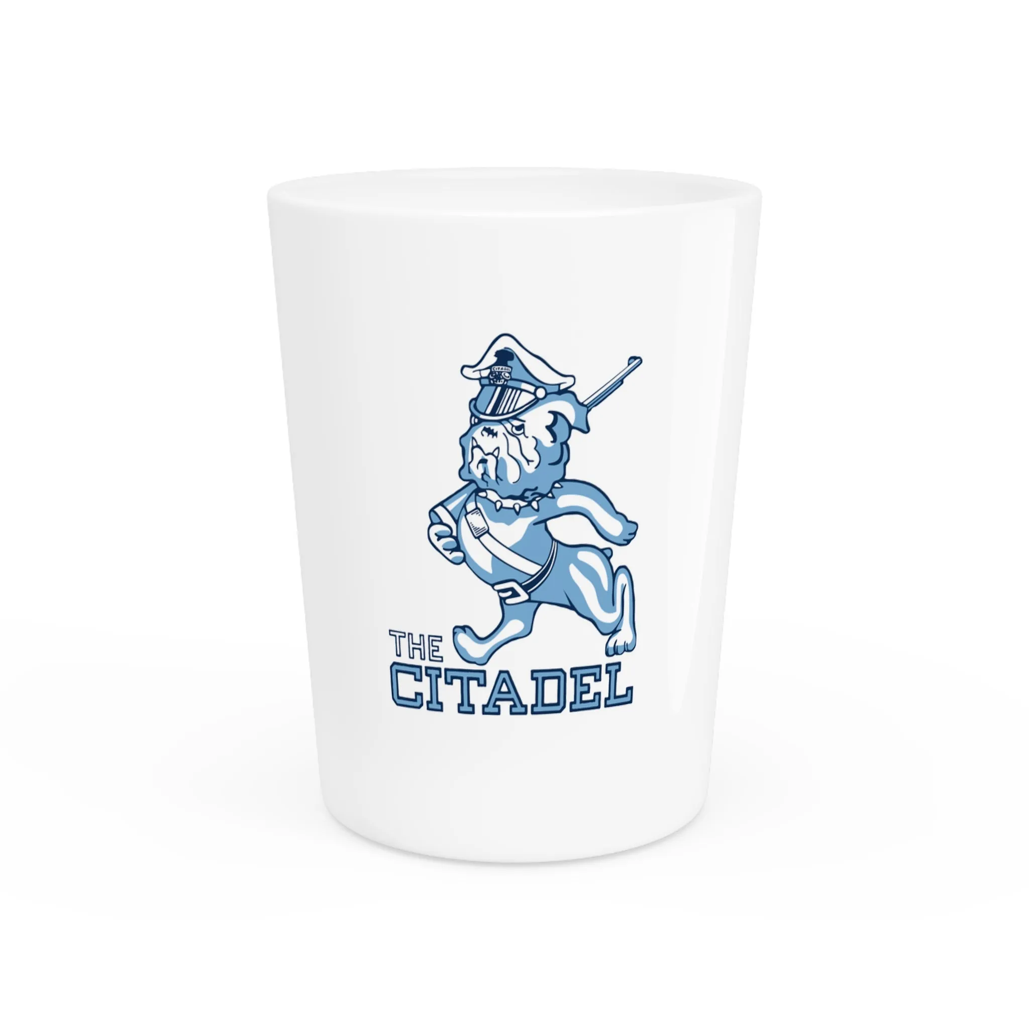 The Citadel Marching Bulldog Shot Glass