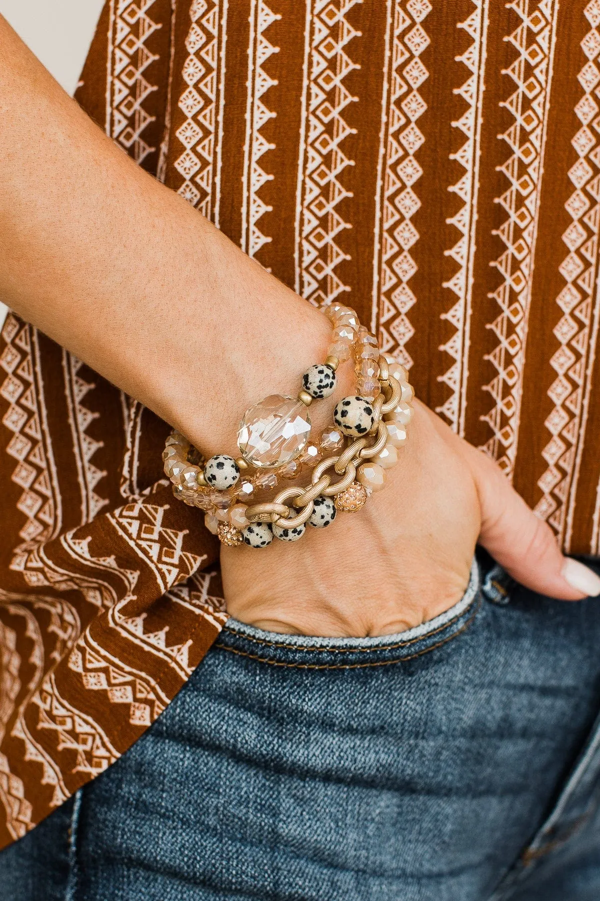 Timeless Treasure Stackable Bracelet Set- Neutral