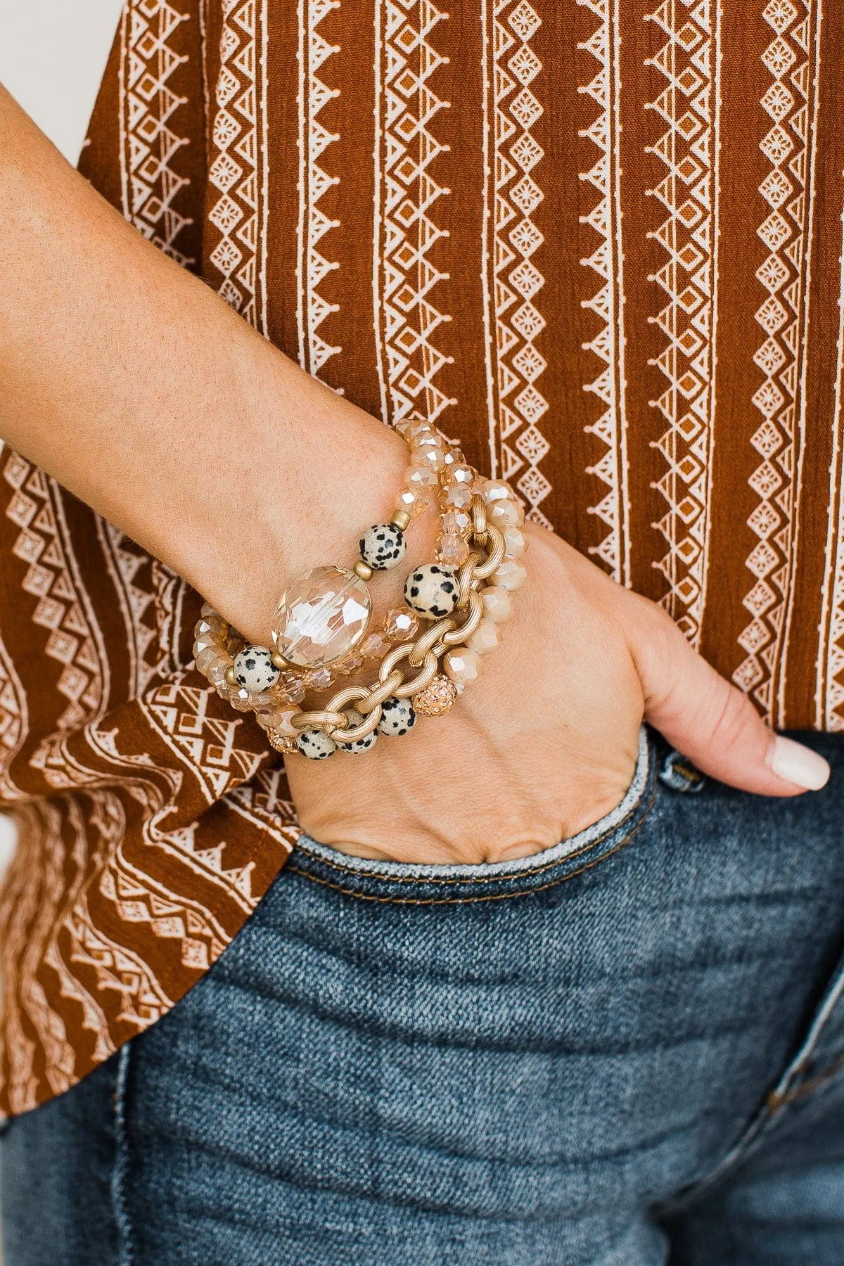 Timeless Treasure Stackable Bracelet Set- Neutral