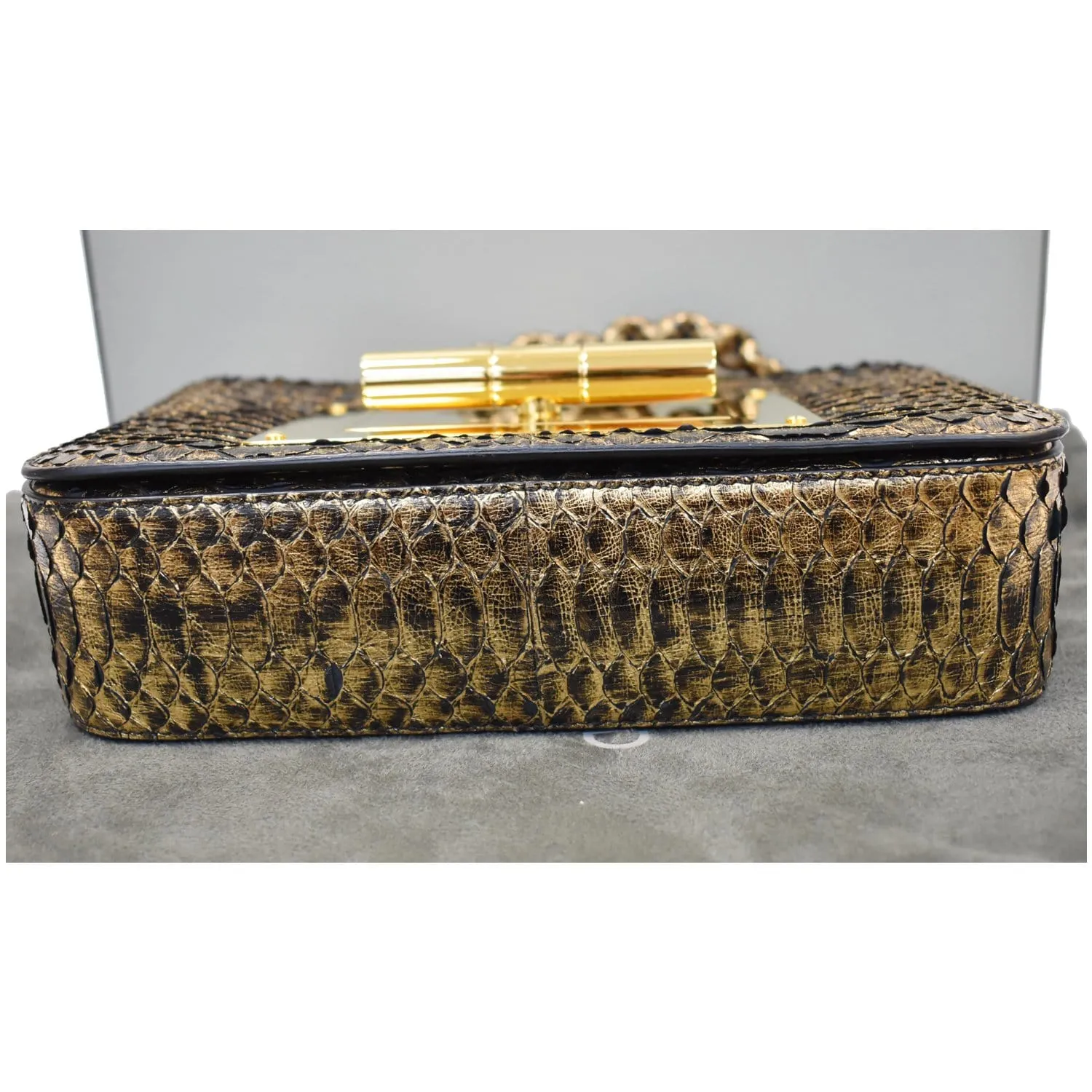 TOM FORD Natalia Medium Chain Turnlock Shoulder Bag Antique Gold