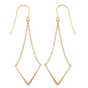 V Bottom Dangle Earrings