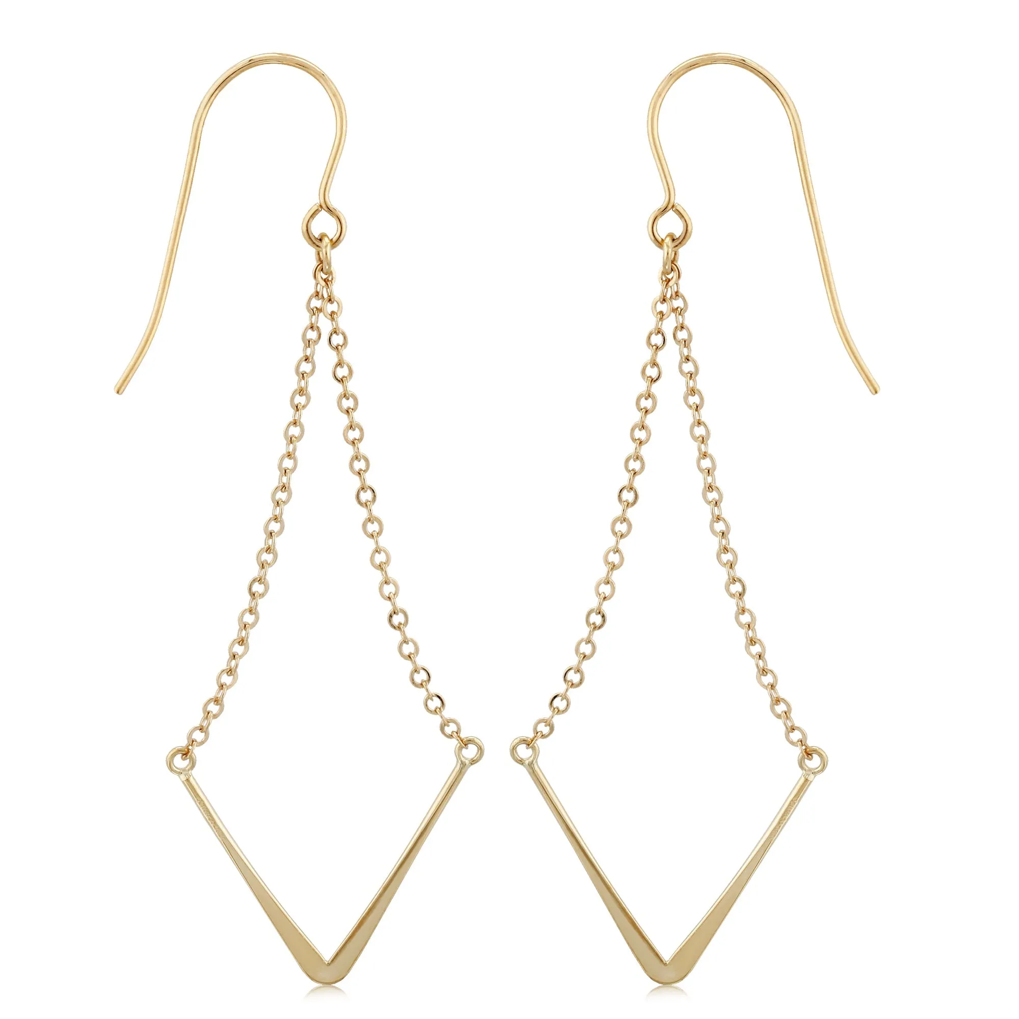 V Bottom Dangle Earrings