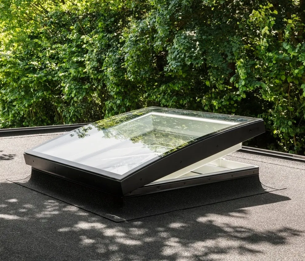 VELUX CVU 200060 1093 INTEGRA® Electric Curved Glass Rooflight Package 200 x 60 cm (Including CVU Double Glazed Base & ISU Curved Glass Top Cover)