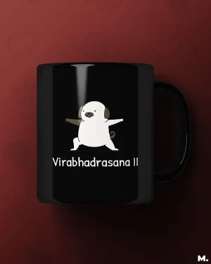 Virabhadrasana printed mugs