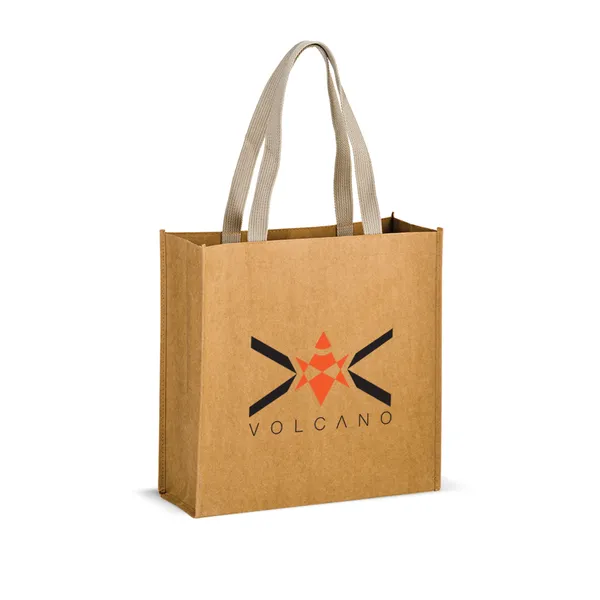 Washable Kraft Paper Tote Bag w/ Web Handle - Tidal Wave