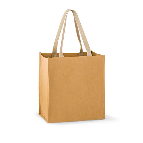 Washable Kraft Paper Tote Bag w/ Web Handle - Tidal Wave