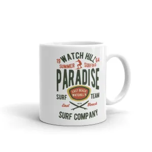 Watchill'n 'Summer Surfing' Ceramic Mug - (Green/Terracotta)