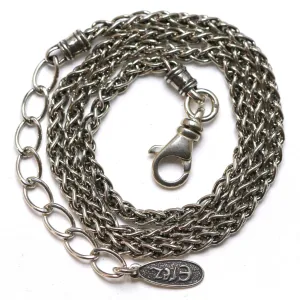 Wheat, Sterling Silver Chain, 3mm, 17"   2"