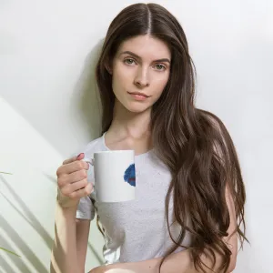 White glossy mug a beta fish