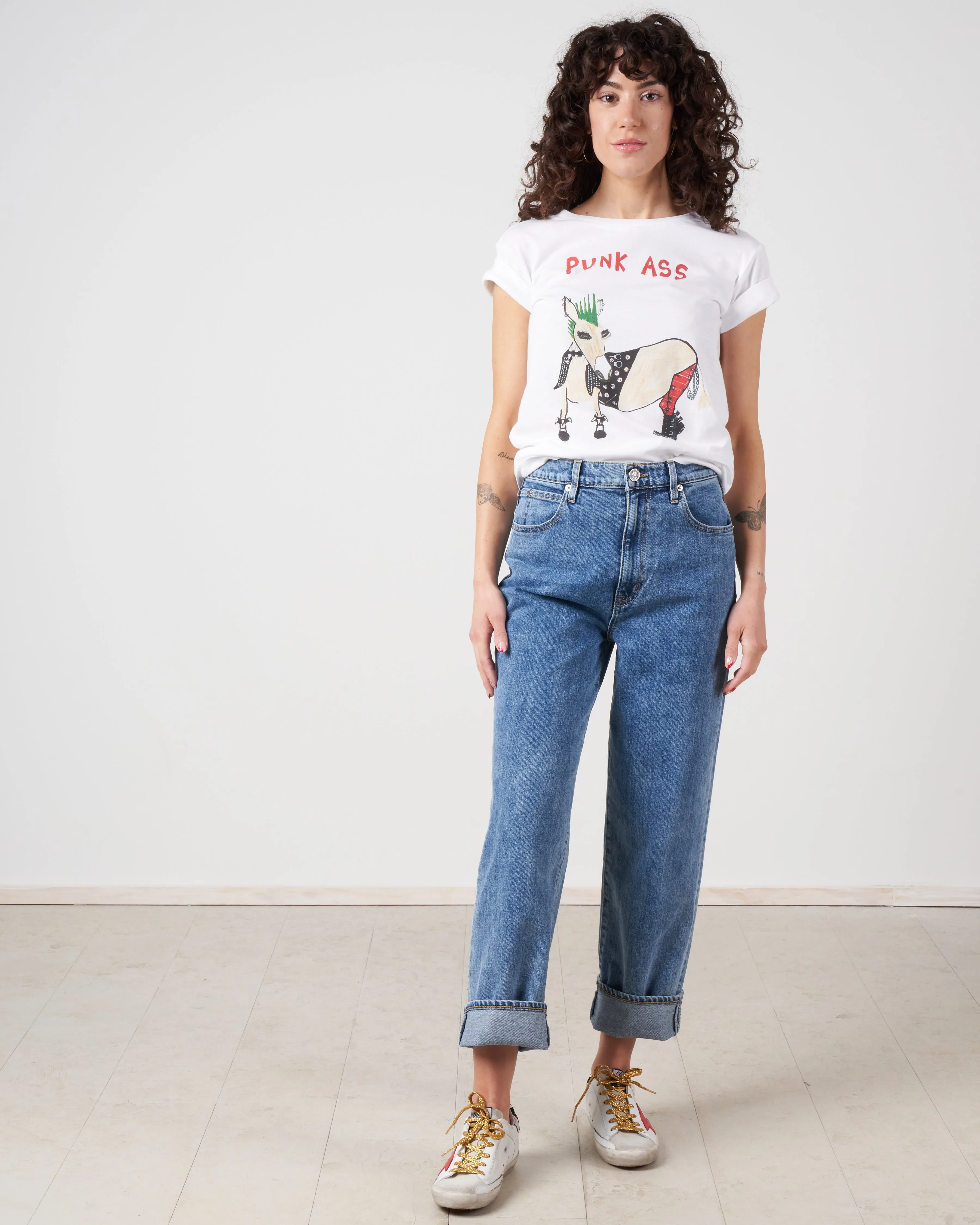 white tee - punk ass