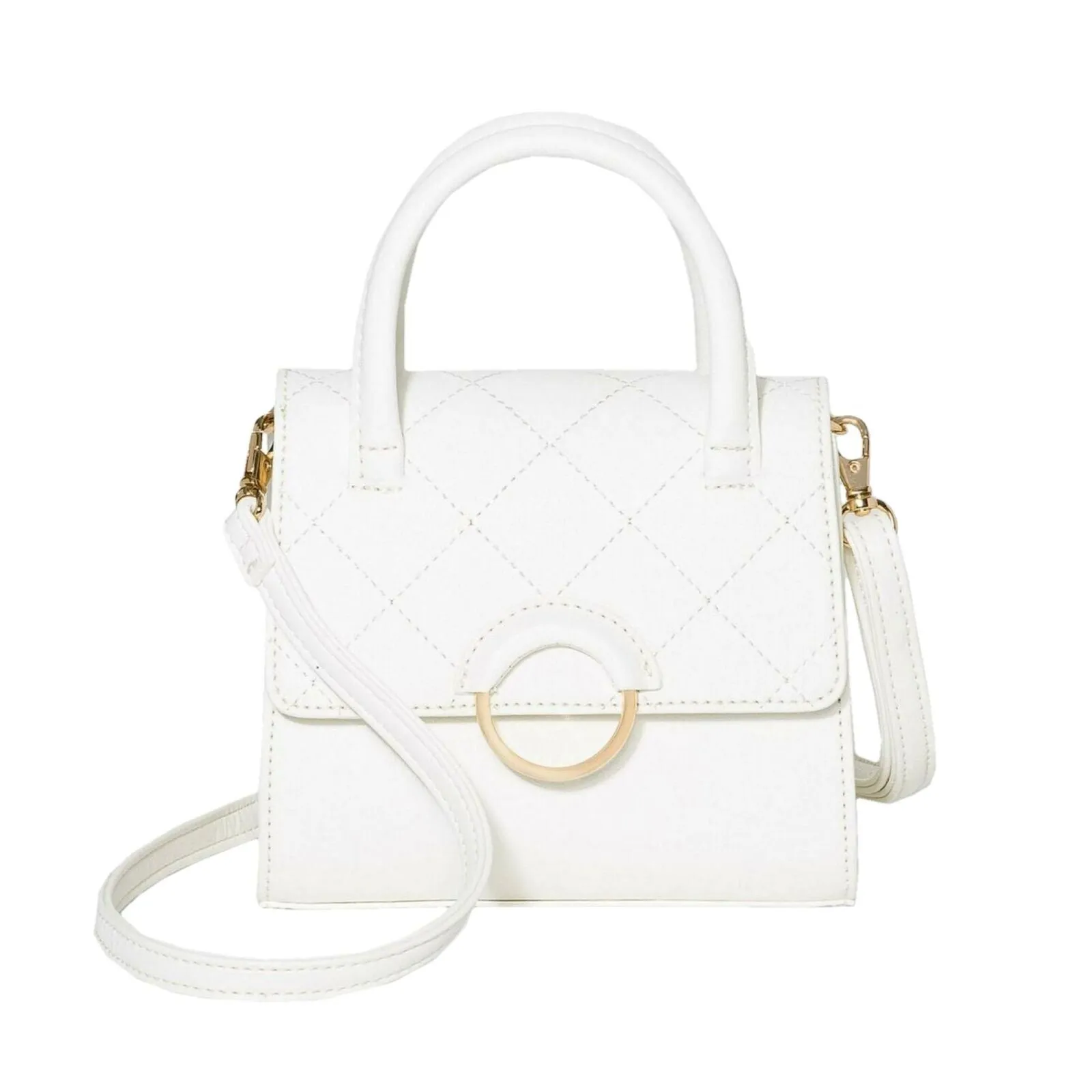 Wild Fable Ring Closure Double Handle Crossbody Bag