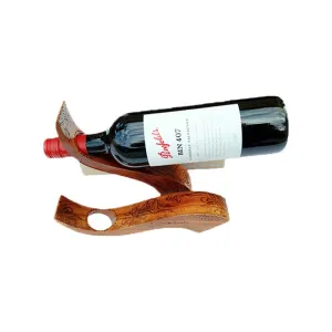 Wine Bottle Holder Boxed Curved & Burnt