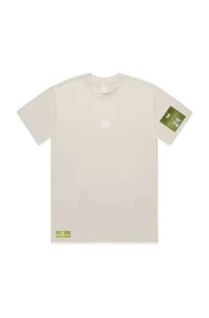 WOLFPACK UNLTD "BOLD STATEMENT" HEAVYWEIGHT OVERSIZED S/S EMBROIDERED TEE | ECRU BEIGE
