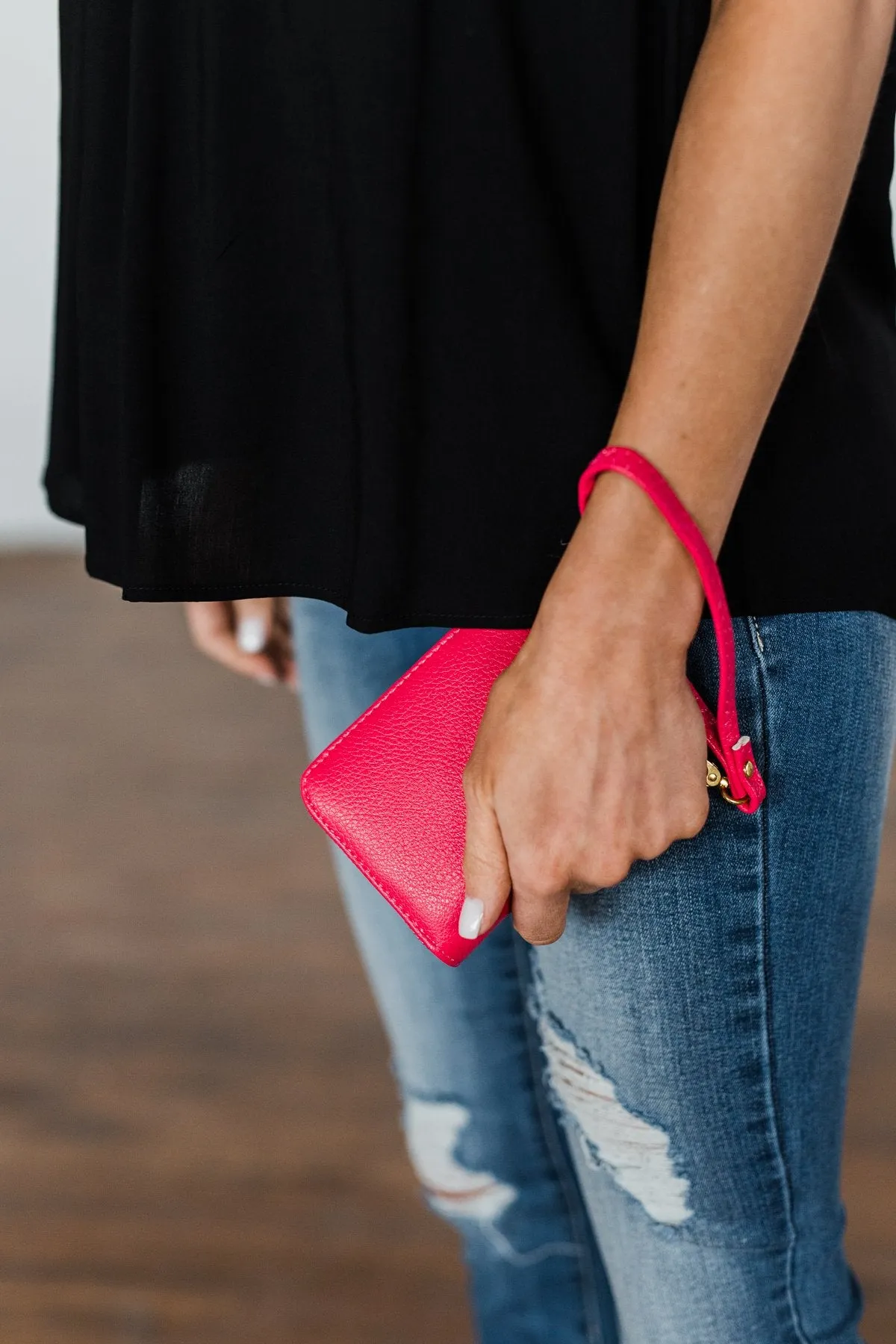 Wristlet Wallet- Hot Pink