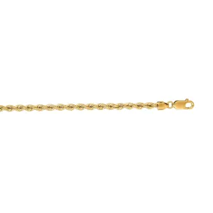 Yellow 14K Gold 3mm Rope Chain